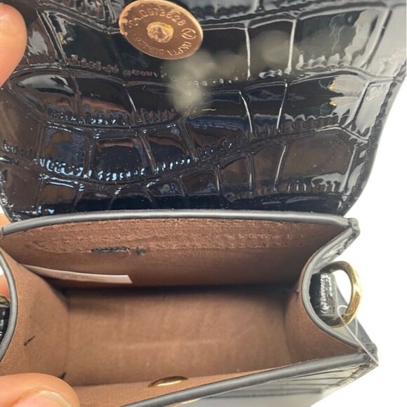 Mini Black Croc Embossed Polyurethane Leather Convertible Shoulder &‎ Handbag - Picture 4 of 4